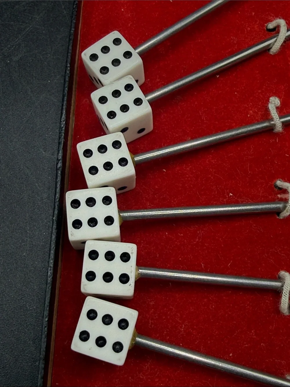 Vintage Mid Century Dice Cocktail Picks Appetizer Hors d’oeuvres Kitchenware